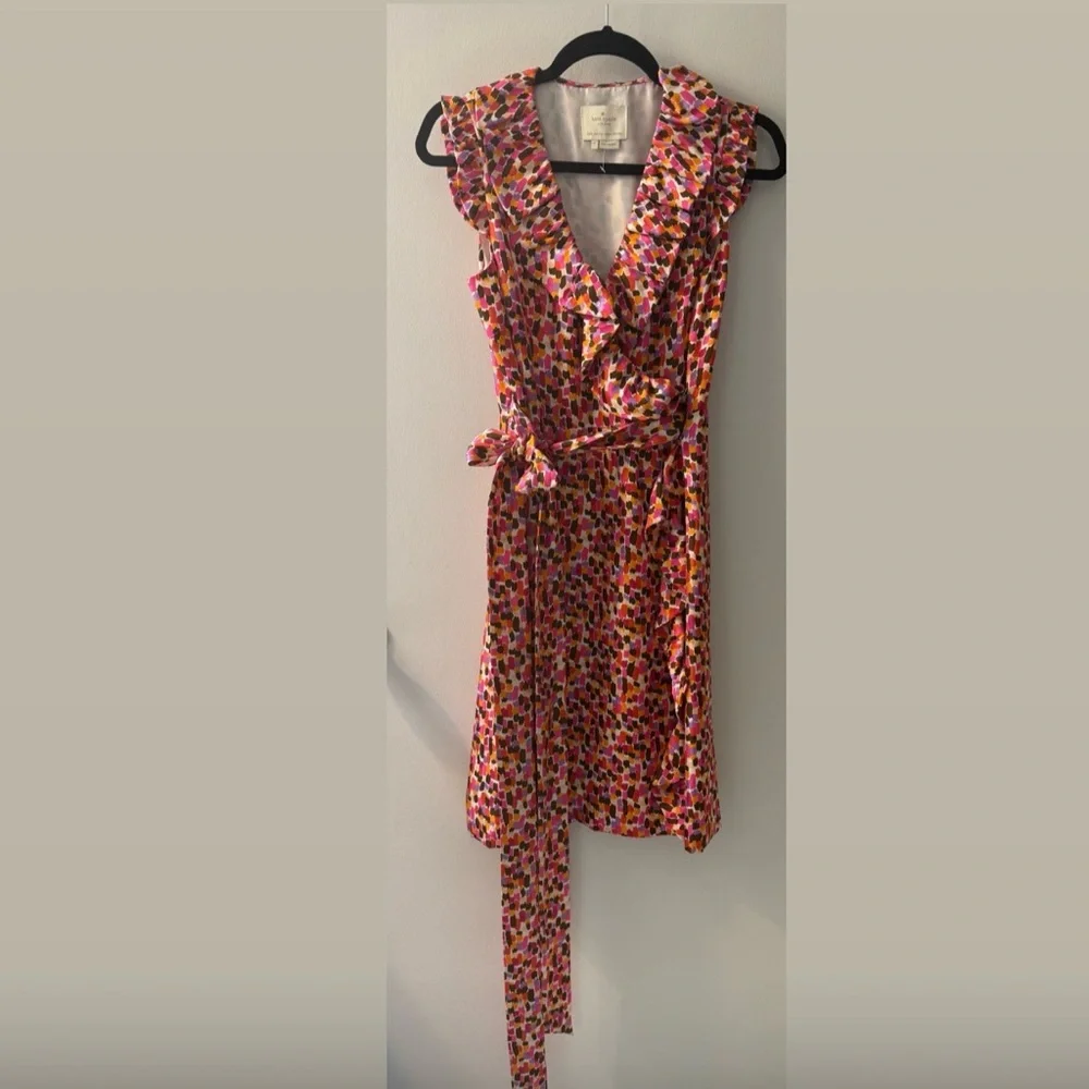 NWOT! kate spade Pink Multi Floral Wrap Aubrey Dress